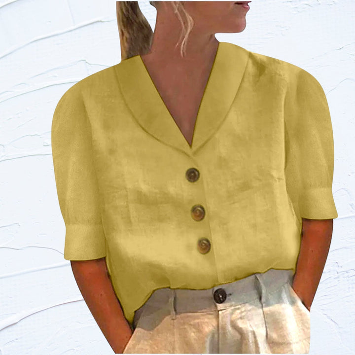 Blusa Retro-Chic con Davanti Annodato