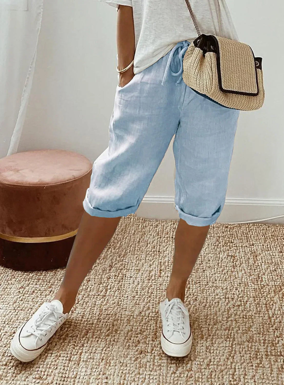 Nerina | Eleganti Pantaloni in Stile Hawaiano