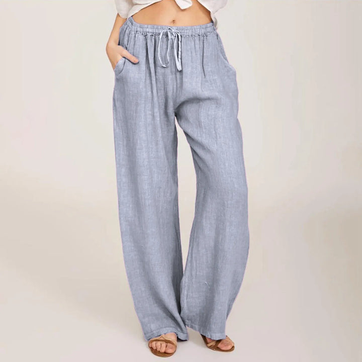 Julia - Pantaloni Comodi in Cotone e Lino