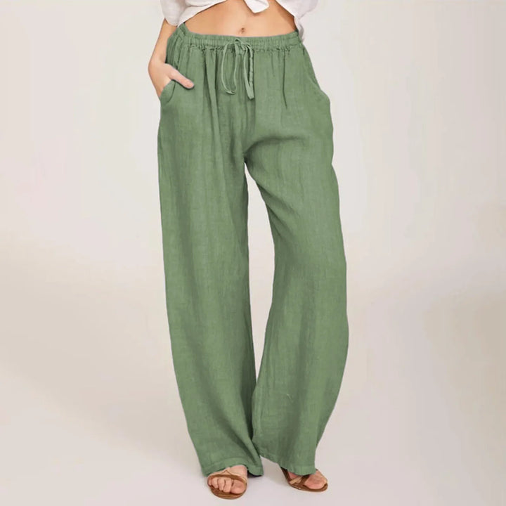 Julia - Pantaloni Comodi in Cotone e Lino