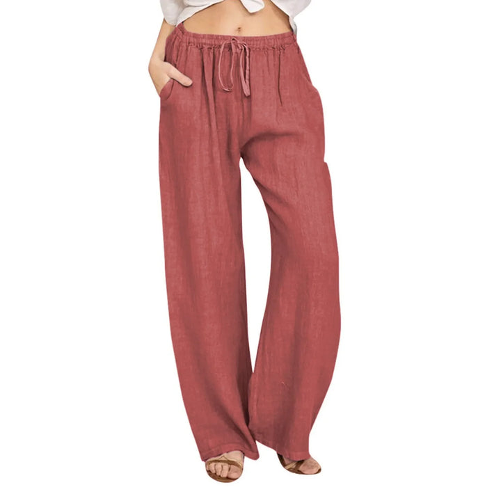 Julia - Pantaloni Comodi in Cotone e Lino