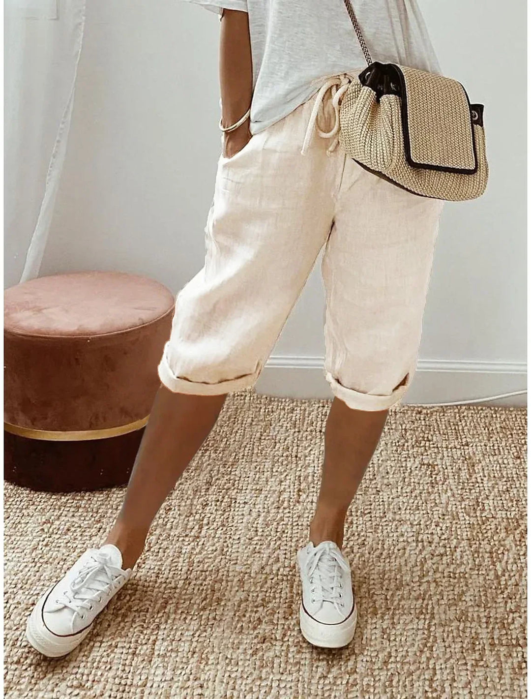 Nerina | Eleganti Pantaloni in Stile Hawaiano