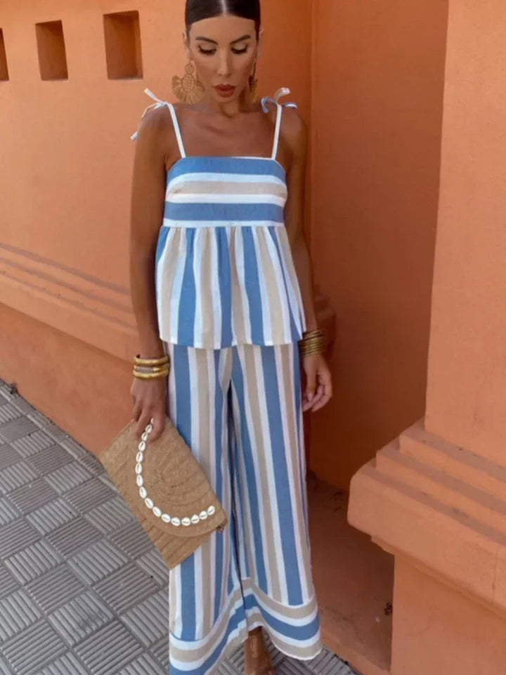 Hanne - Set di pantaloni stampati per outfit estivo