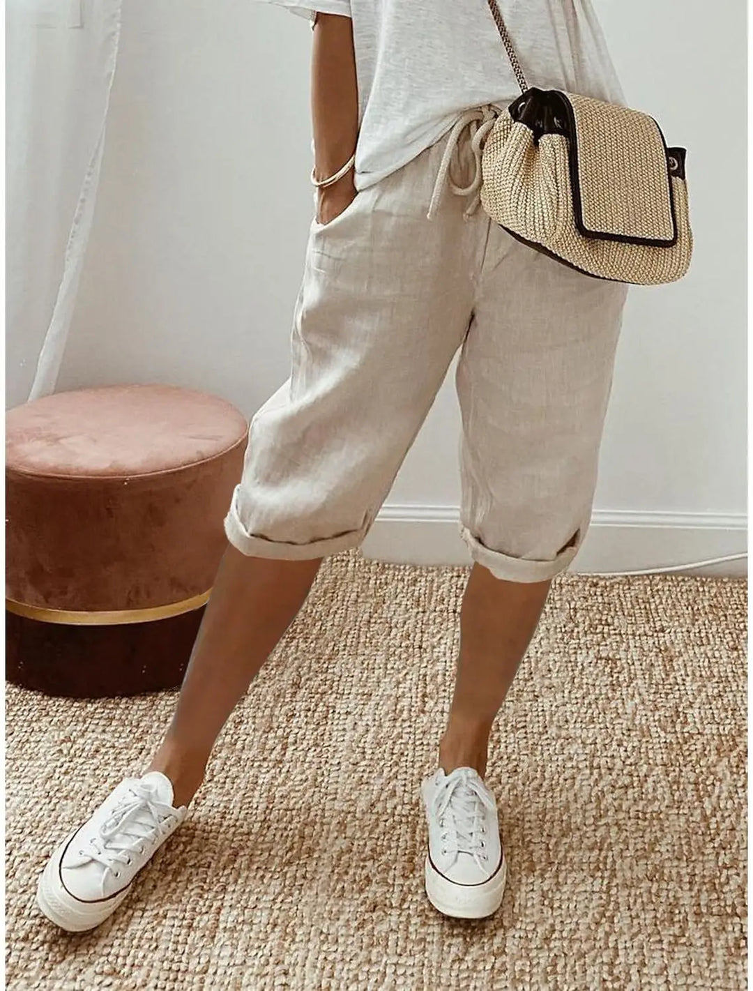 Nerina | Eleganti Pantaloni in Stile Hawaiano