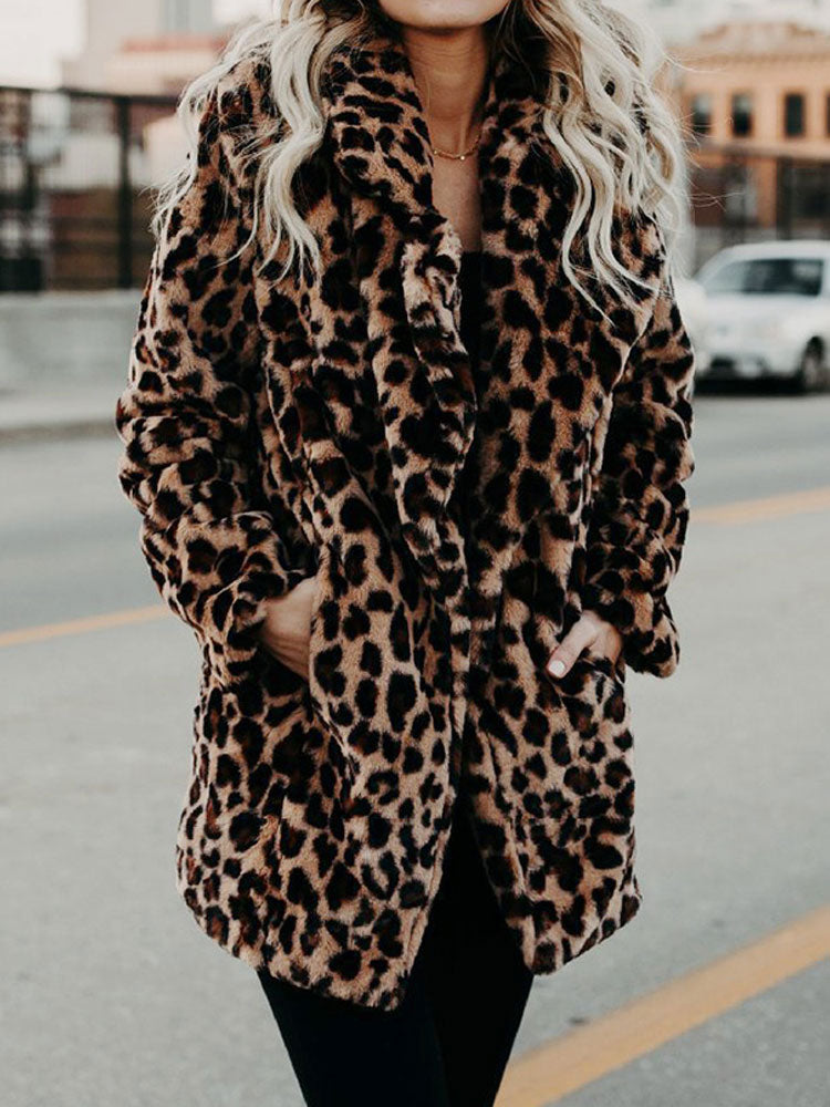 Sarah | Giacca invernale con stampa leopardata