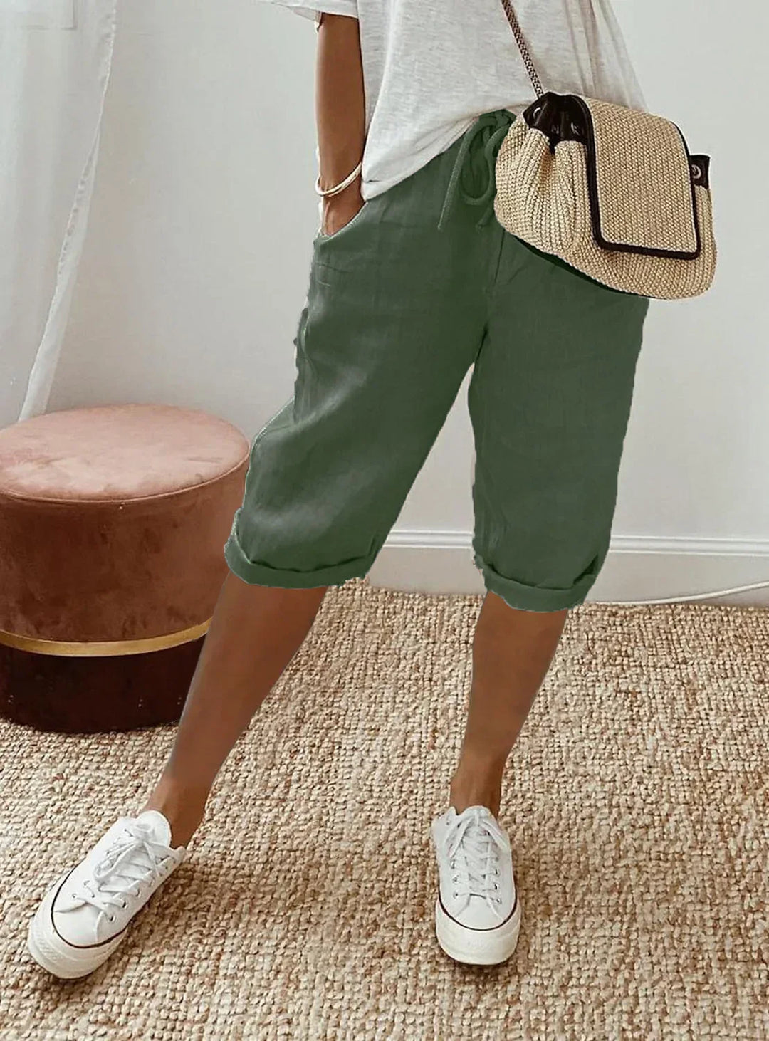 Nerina | Eleganti Pantaloni in Stile Hawaiano