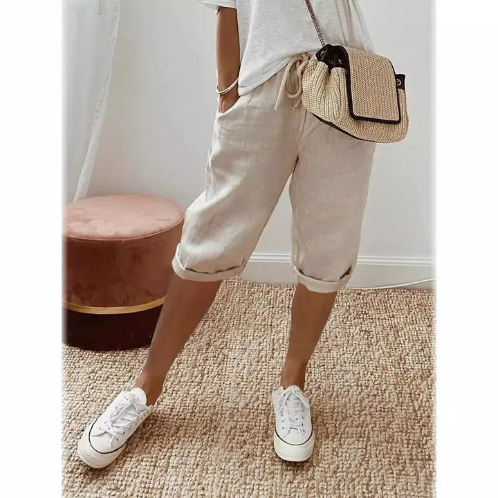 Nerina | Eleganti Pantaloni in Stile Hawaiano