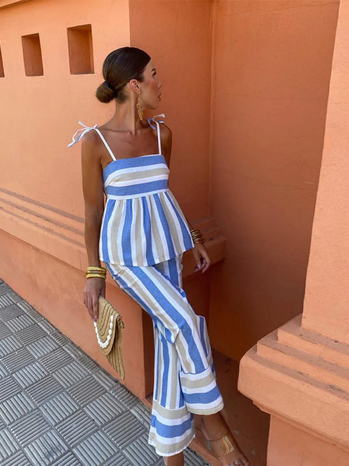 Hanne - Set di pantaloni stampati per outfit estivo