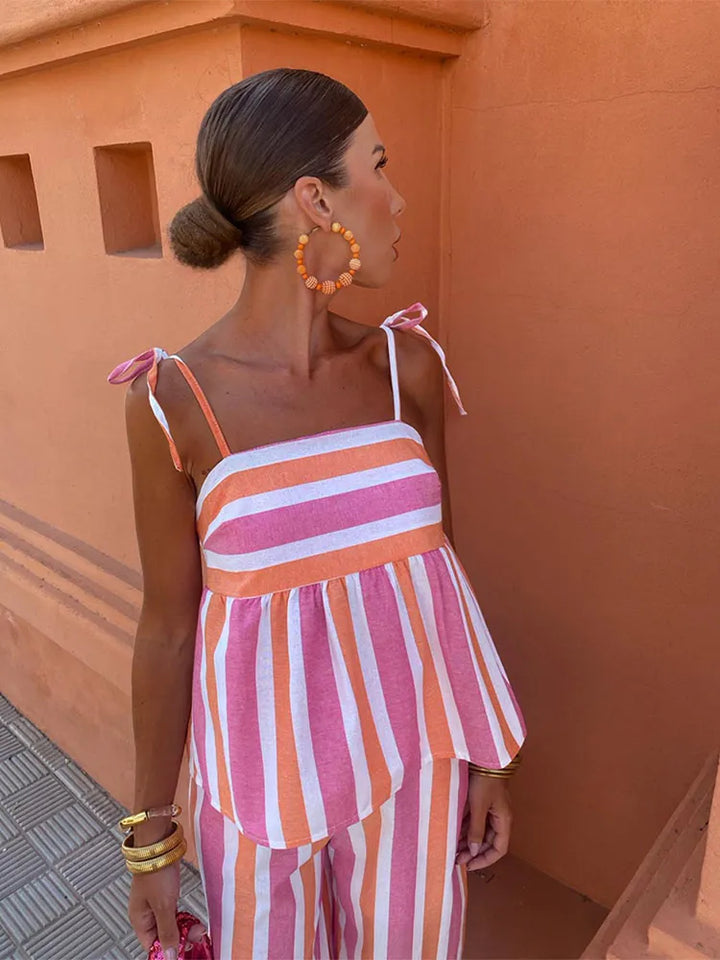 Hanne - Set di pantaloni stampati per outfit estivo