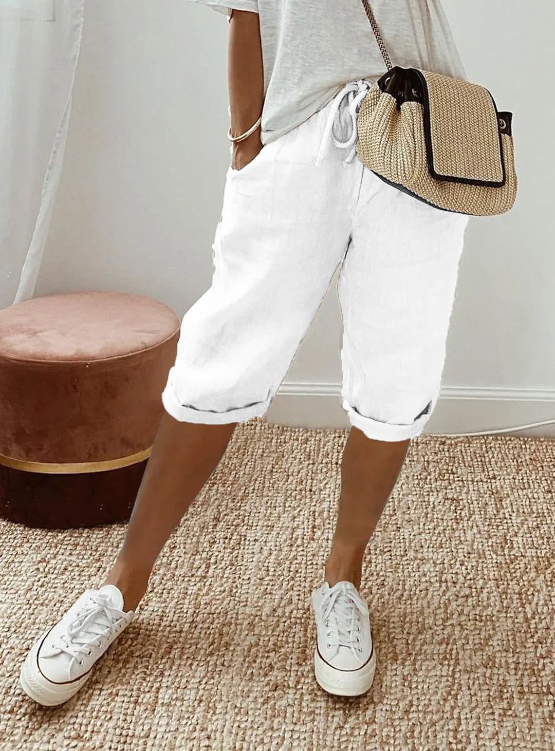 Nerina | Eleganti Pantaloni in Stile Hawaiano