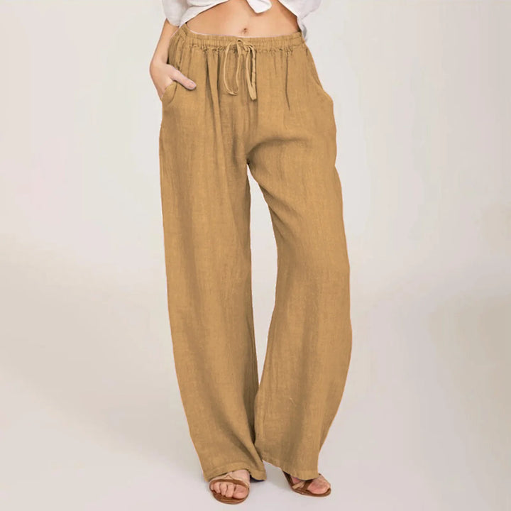 Julia - Pantaloni Comodi in Cotone e Lino