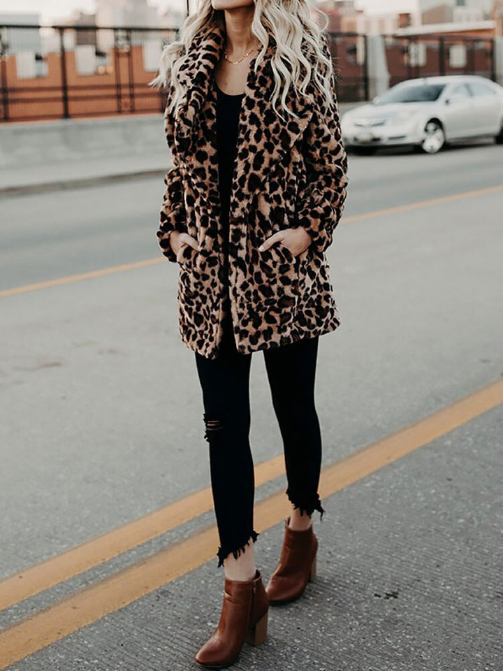 Sarah | Giacca invernale con stampa leopardata