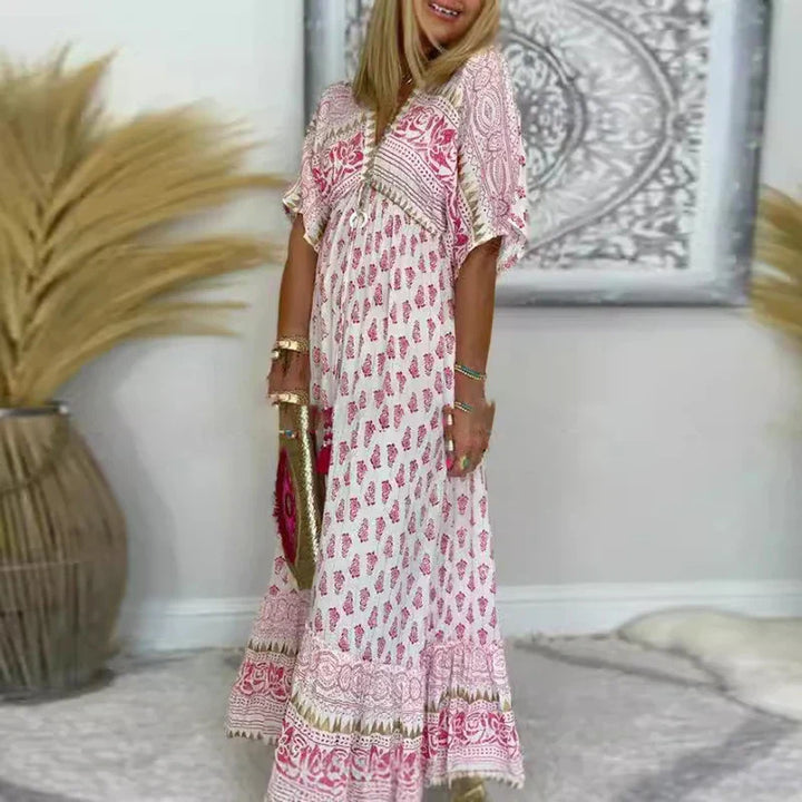 Mabel – Vestito Maxi con Stampa Boho