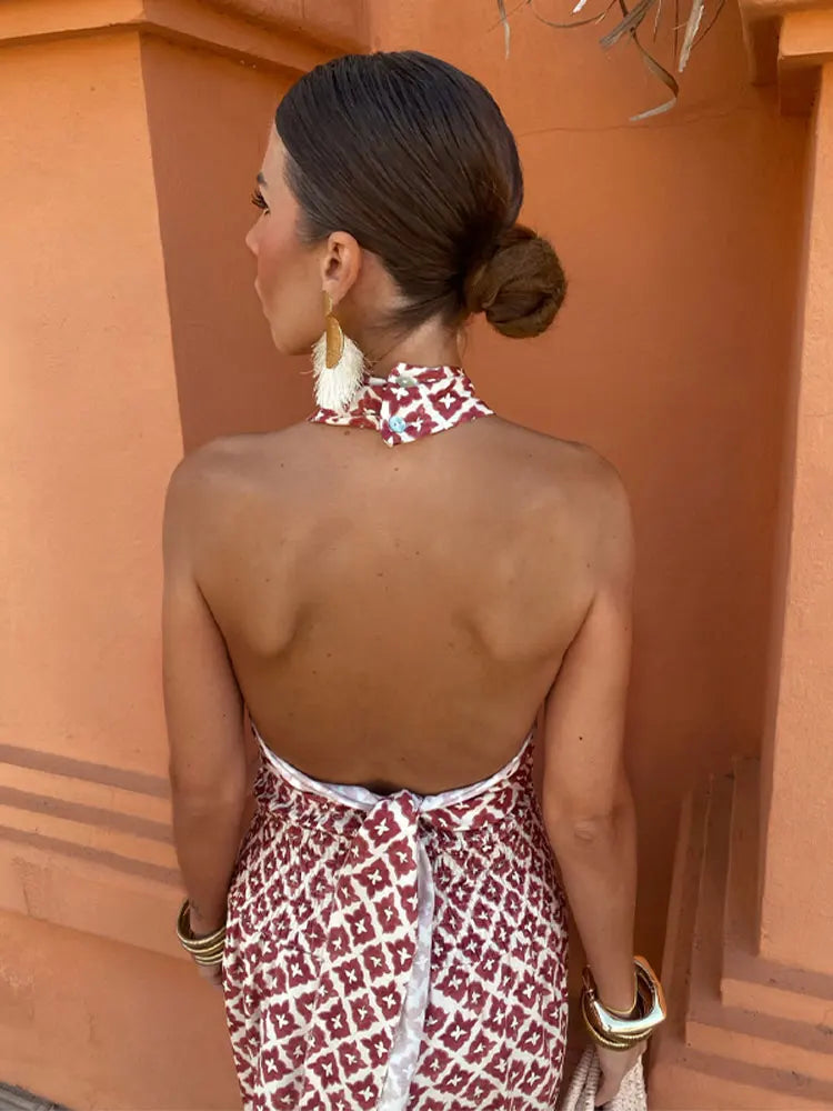 Mickay - Elegante abito midi arricciato senza spalle