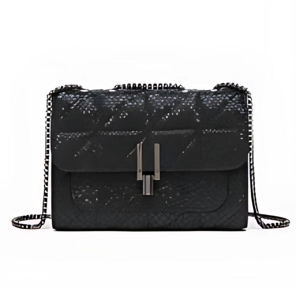 Borsa a Tracolla Mini Tartan Elegante Nera