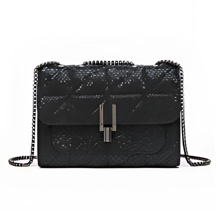 Borsa a Tracolla Mini Tartan Elegante Nera