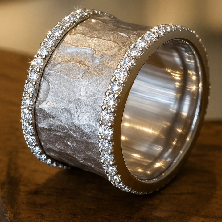 ANELLO IN ZIRCONIO ARGENTATO VINTAGE