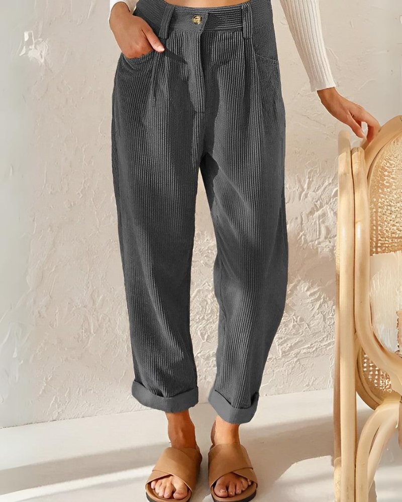 Janna | Pantaloni Eleganti in Velluto a Coste