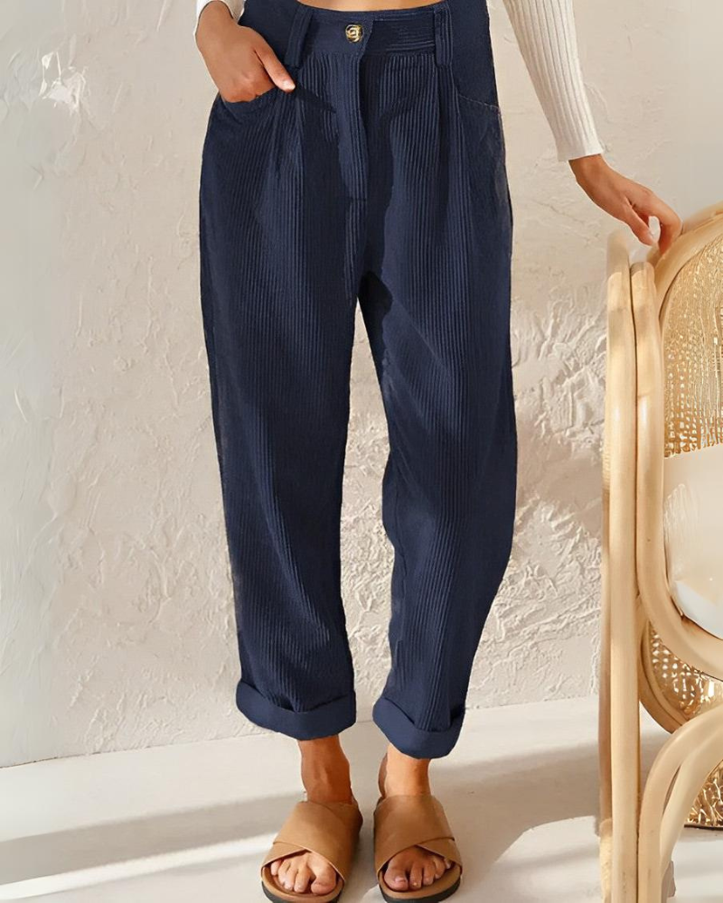 Janna | Pantaloni Eleganti in Velluto a Coste
