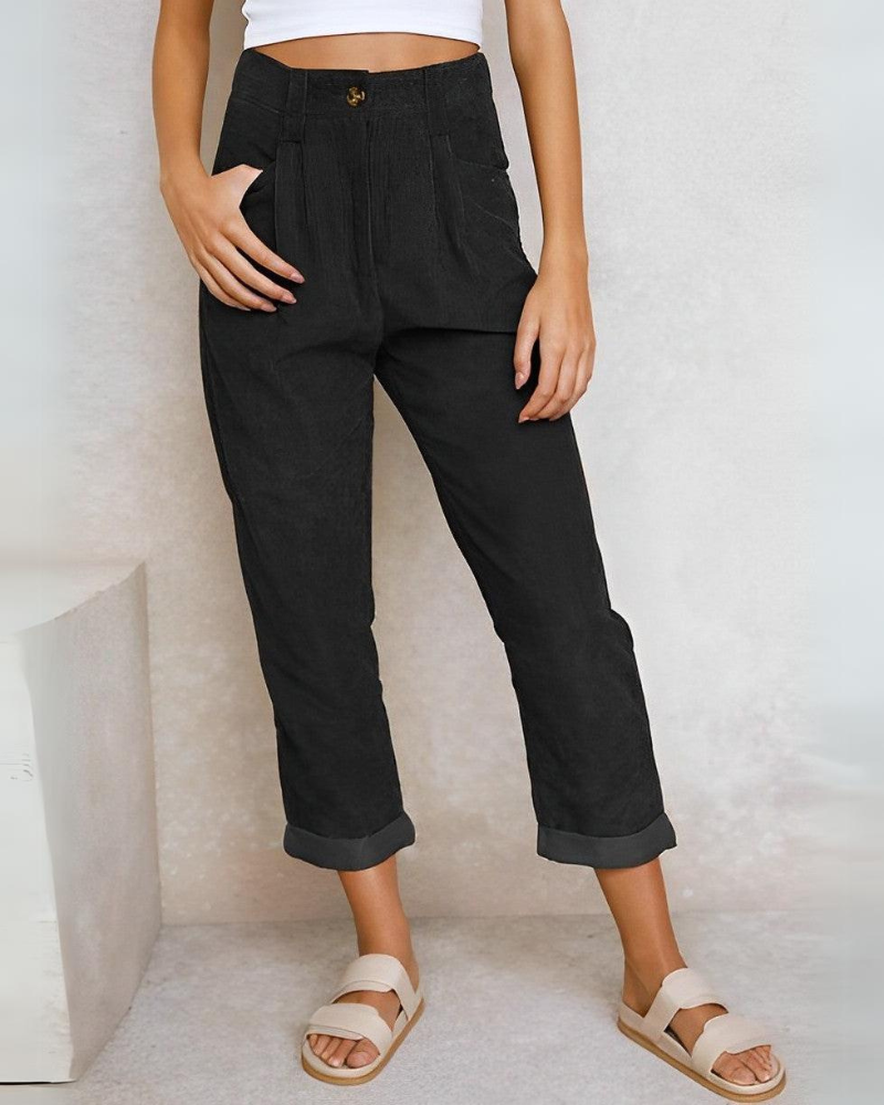 Janna | Pantaloni Eleganti in Velluto a Coste