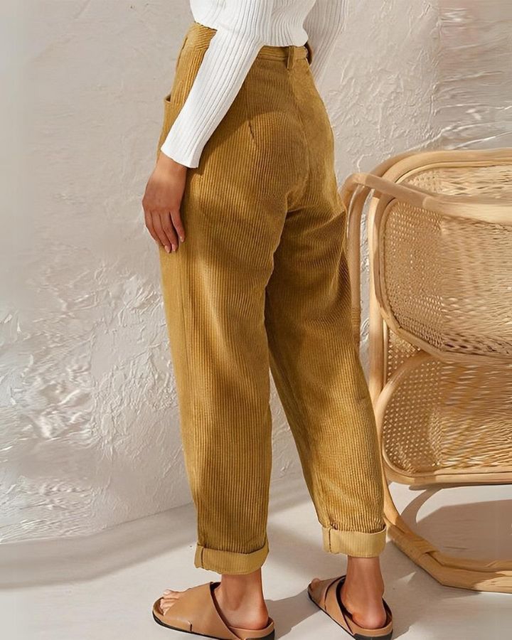 Janna | Pantaloni Eleganti in Velluto a Coste