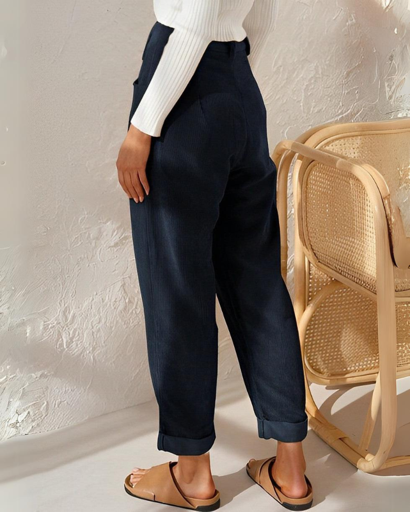 Janna | Pantaloni Eleganti in Velluto a Coste