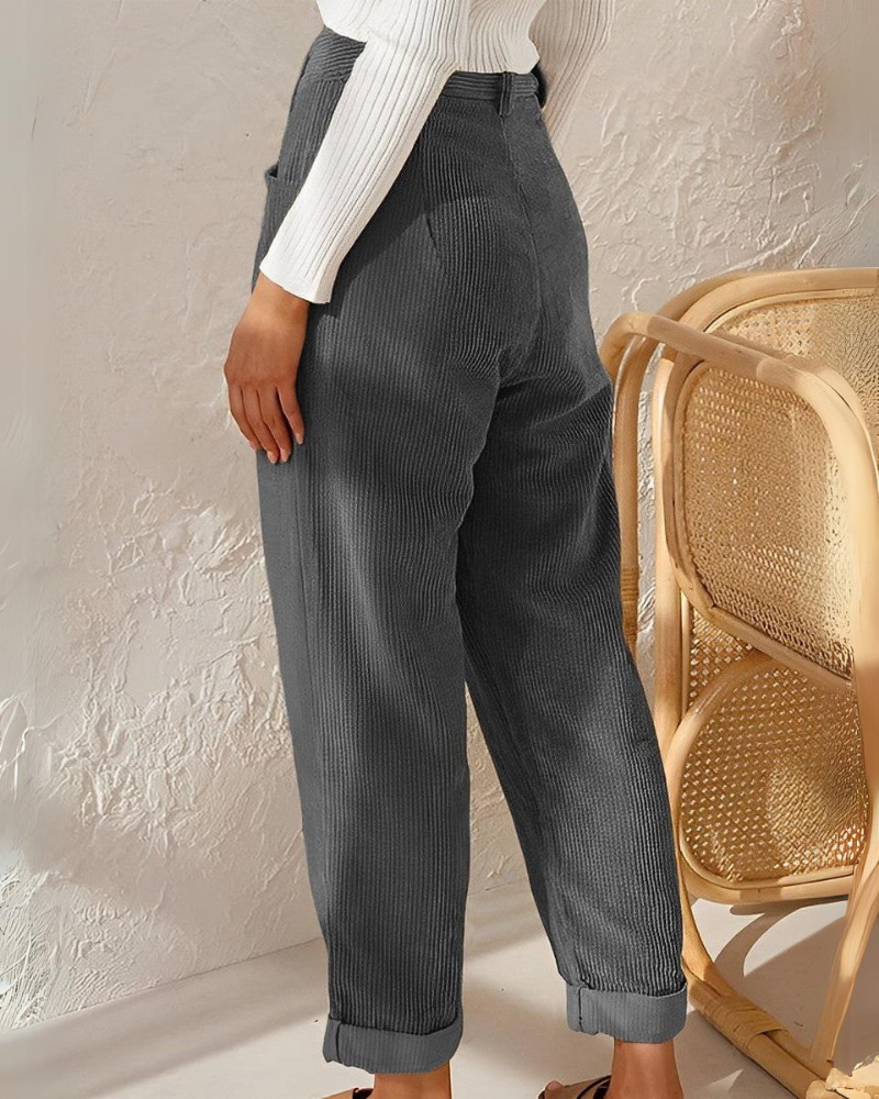 Janna | Pantaloni Eleganti in Velluto a Coste