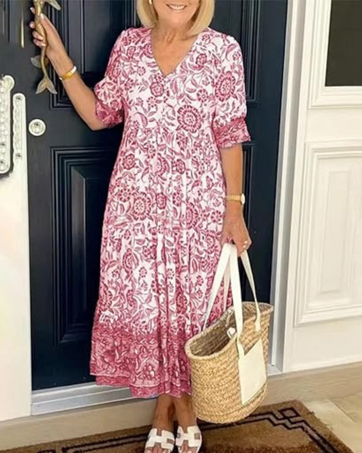 ARIAS - Abito Bohemien con Scollatura a V