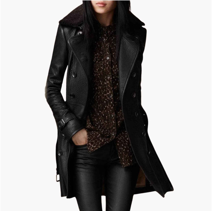 Clara | Cappotto Trench in Pelle