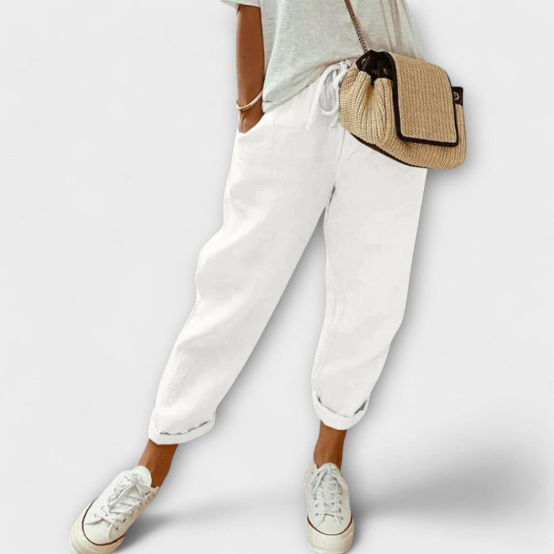 Bella - Pantaloni in lino eleganti e rilassati