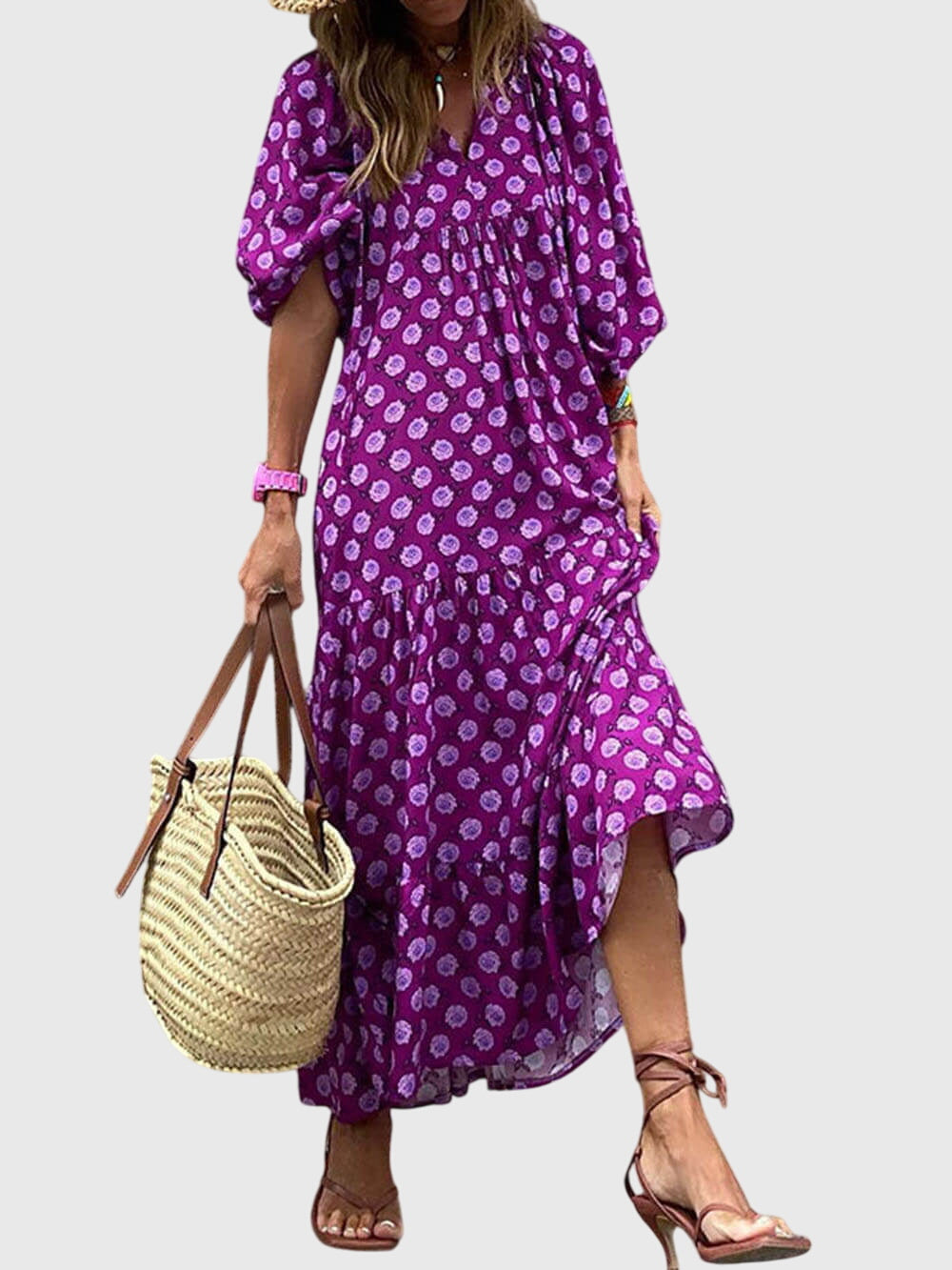 Dawn - Elegante maxi dress largo
