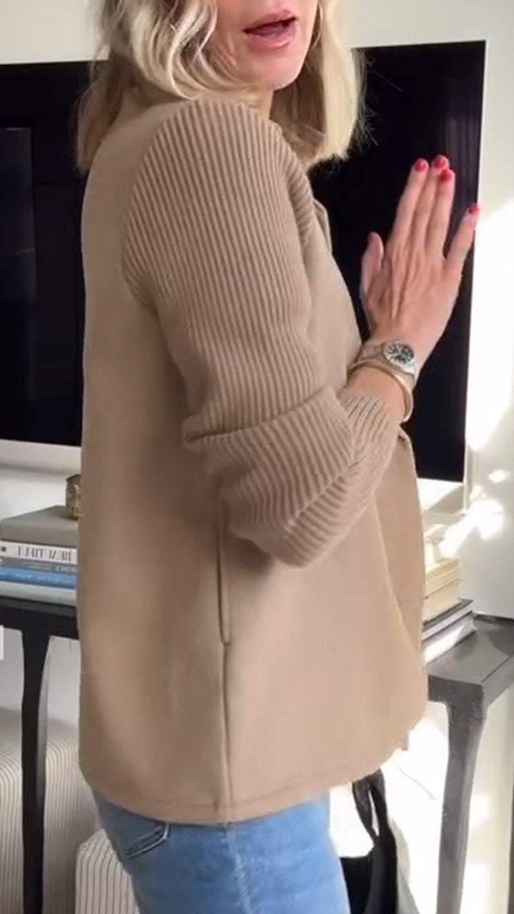 Amora - Giacca Elegante con Maniche in Maglia