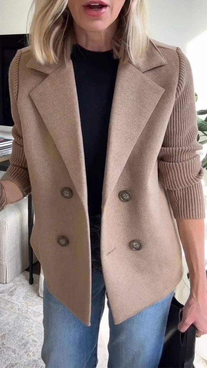 Amora - Giacca Elegante con Maniche in Maglia
