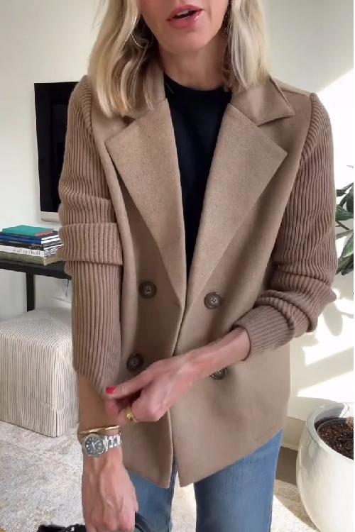 Amora - Giacca Elegante con Maniche in Maglia