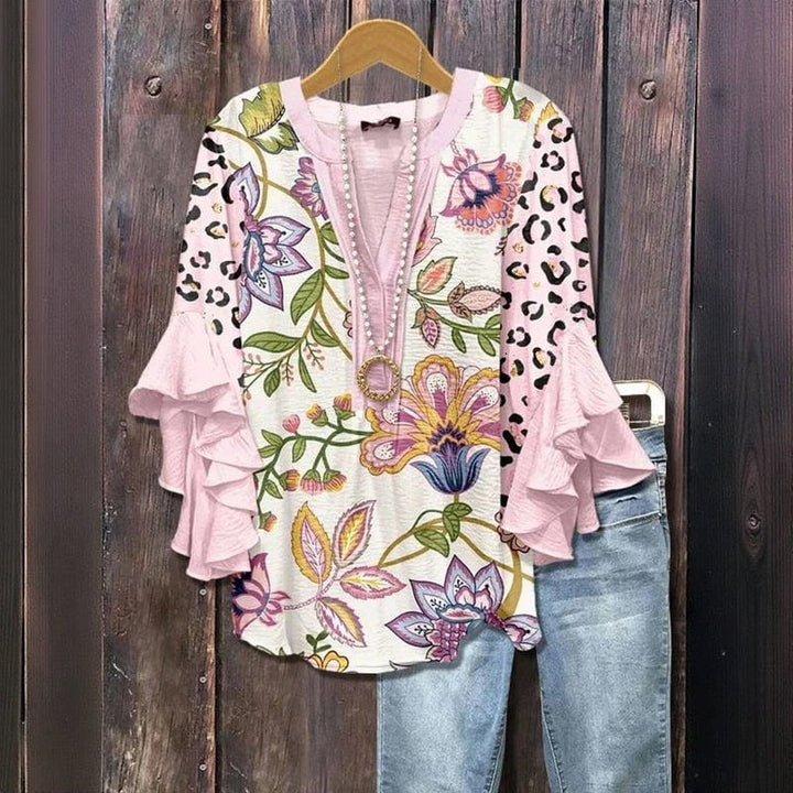 Blusa Elenora Whisper con Rouches