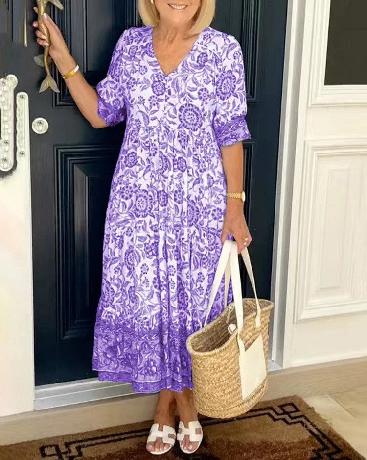 Aminta – Abito Midi Boho Stampato