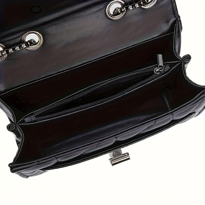 Borsa a Tracolla Mini Tartan Elegante Nera