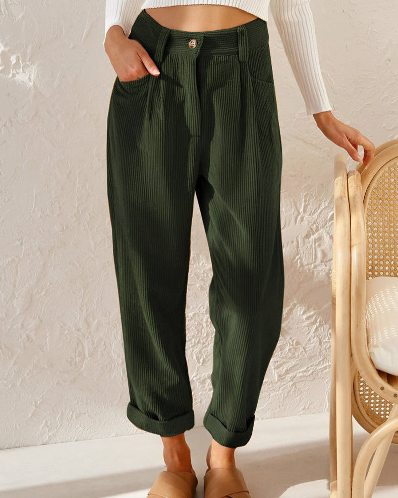 Janna | Pantaloni Eleganti in Velluto a Coste