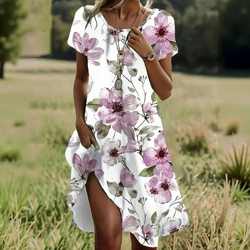 Abito Casual Con Stampa Floreale