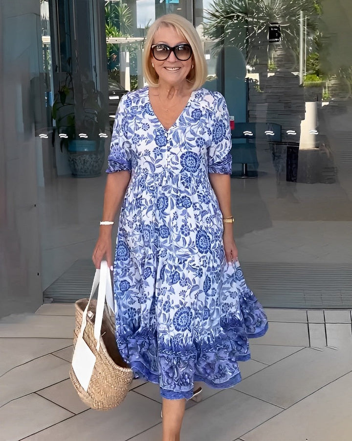 Aminta – Abito Midi Boho Stampato
