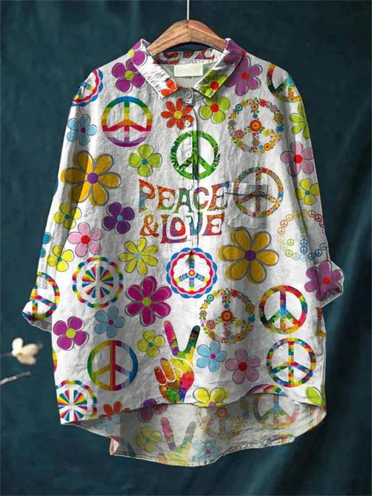 Maglietta Art Hippie della Pace
