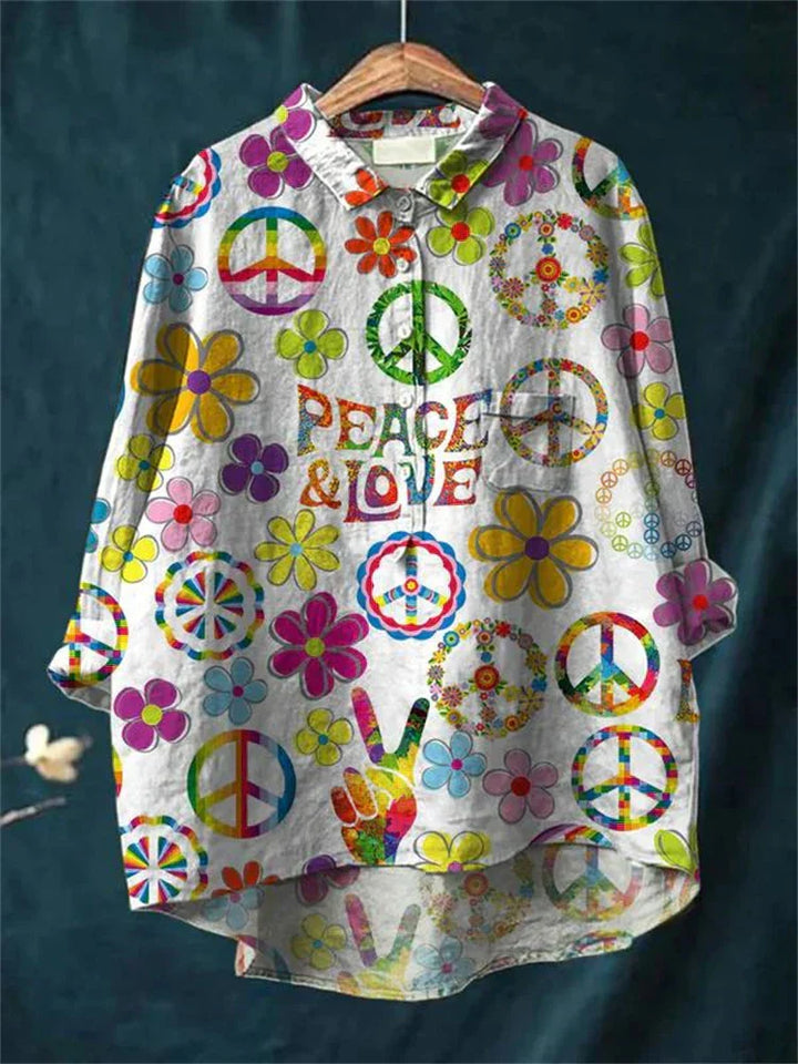 Maglietta Art Hippie della Pace
