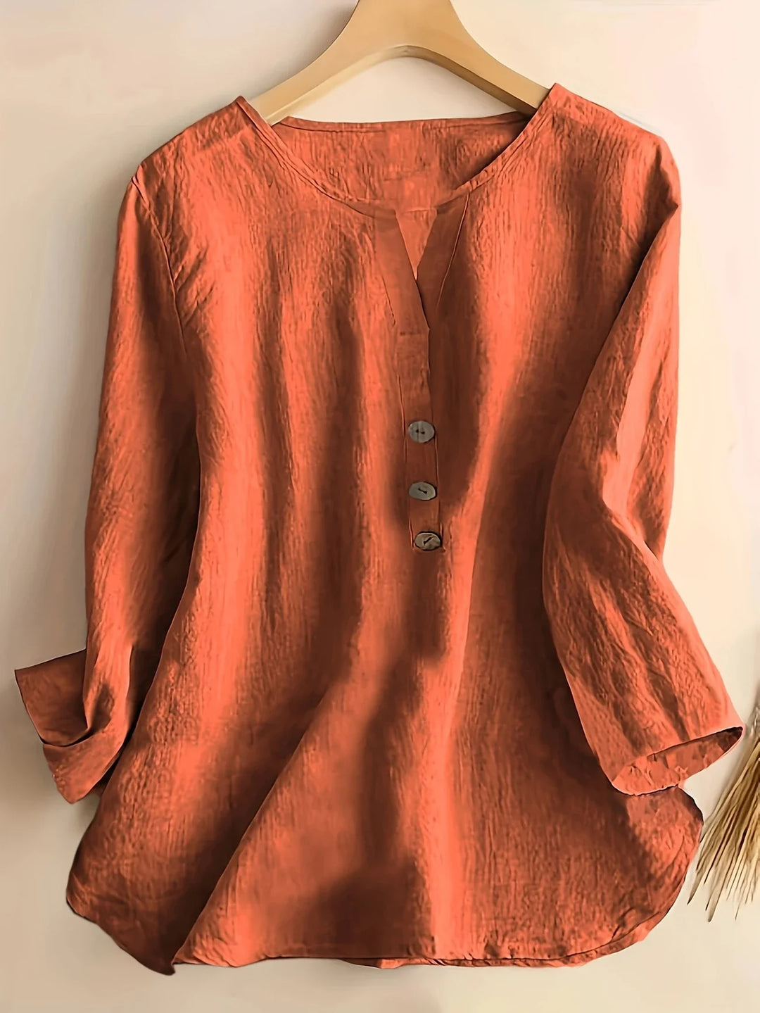 Mykaela – Blusa Casual in Cotone e Lino