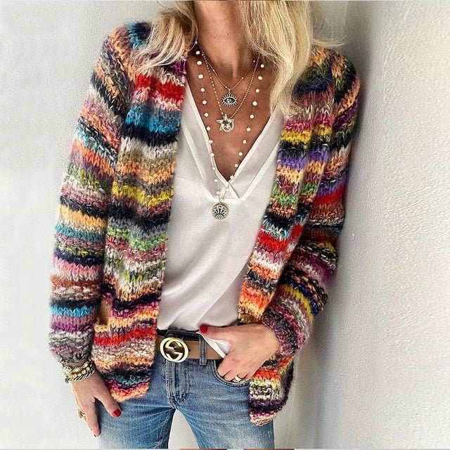 Catherine | Cardigan Multicolore Accogliente