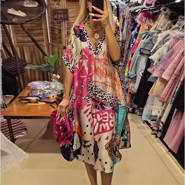 MILENA | Abito Casual con Stampa Artistica per Comfort Estivo e Stile Unico