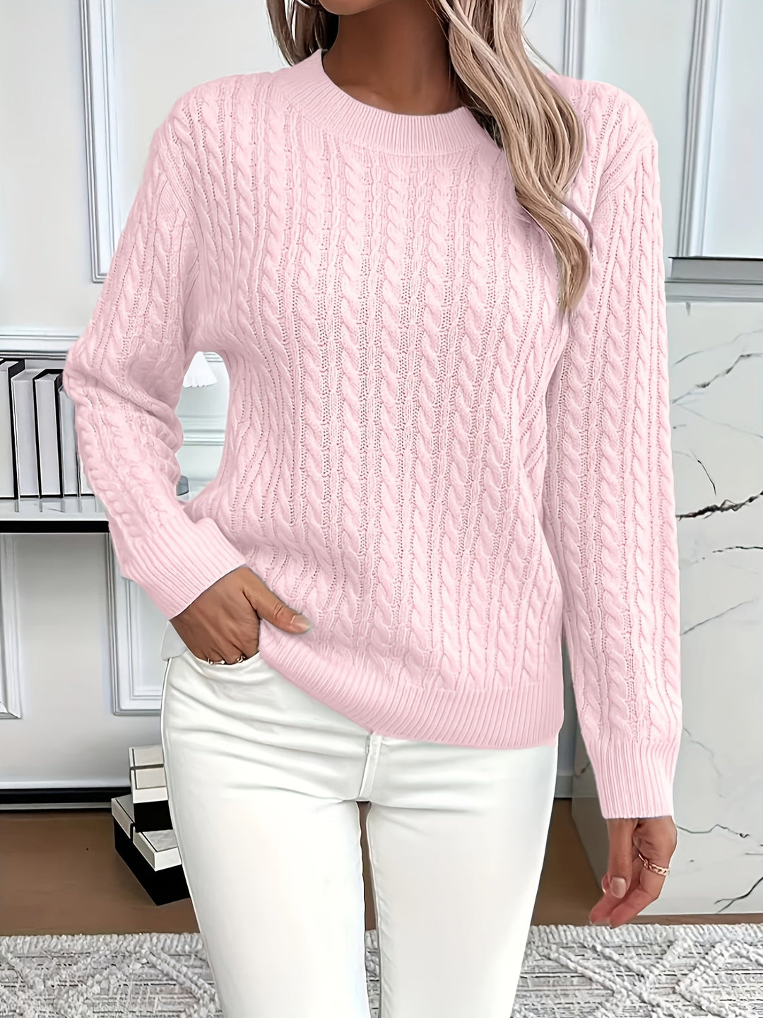 Antonella - Maglione Casual a Girocollo Comodo