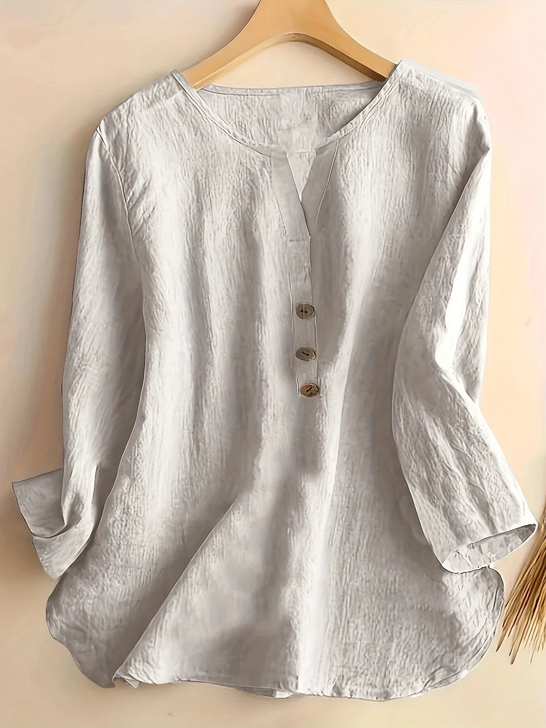 Mykaela – Blusa Casual in Cotone e Lino