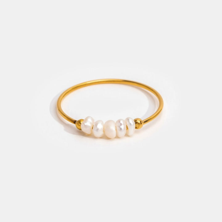 Anello Classico con Pera d'Acqua Dolce