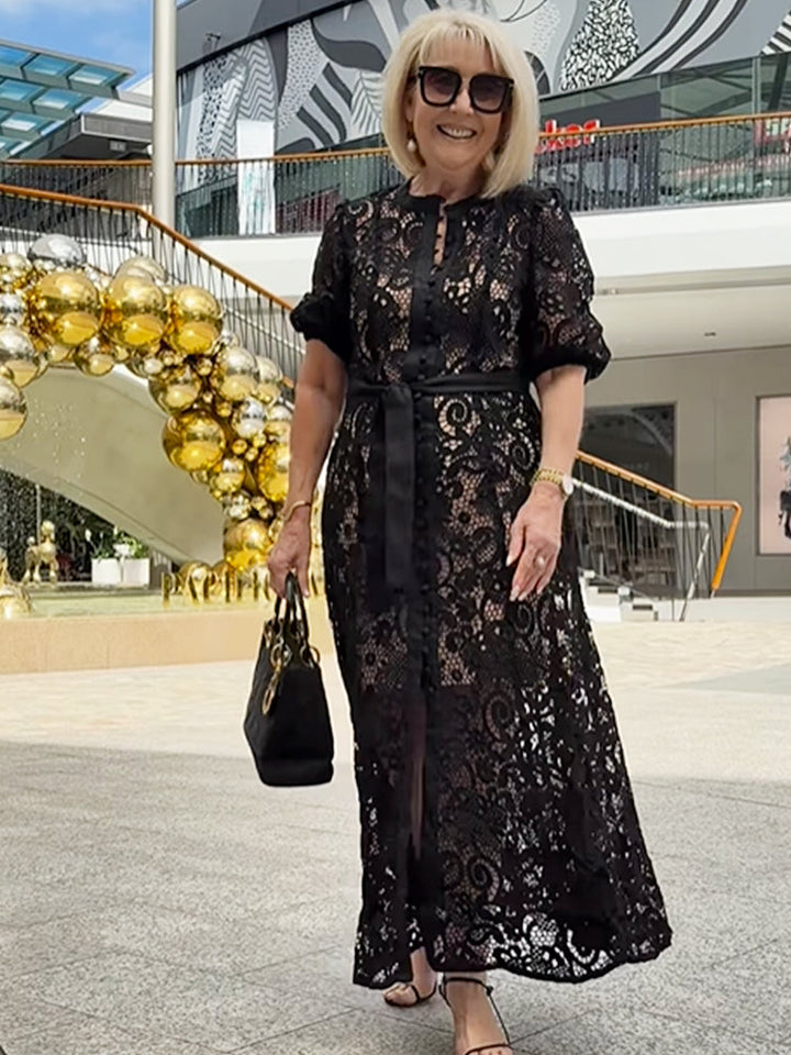 Abigail – Abito Maxi Boho in Pizzo