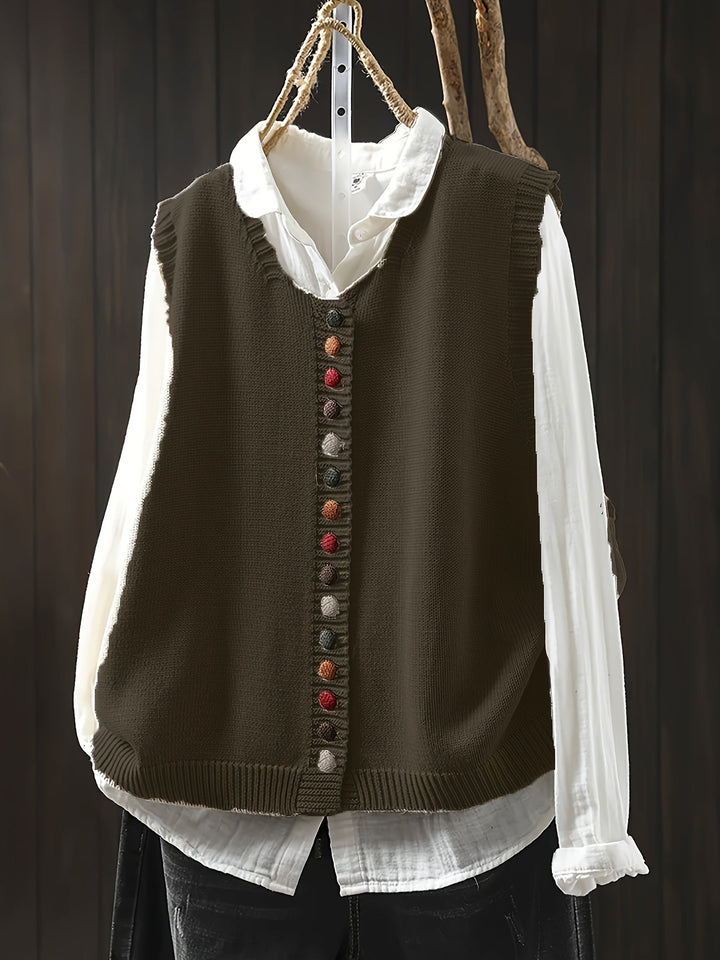 Sofia™ | Gilet Senza Maniche In Maglia